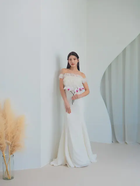 美品】ウエディングドレス マーメイド/ララシャンス