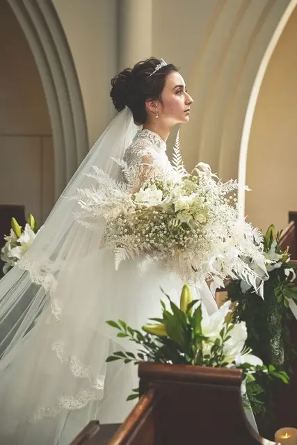 ウェディングドレス・和装(式場公式写真)：THE ABBEY CHURCH（アビー