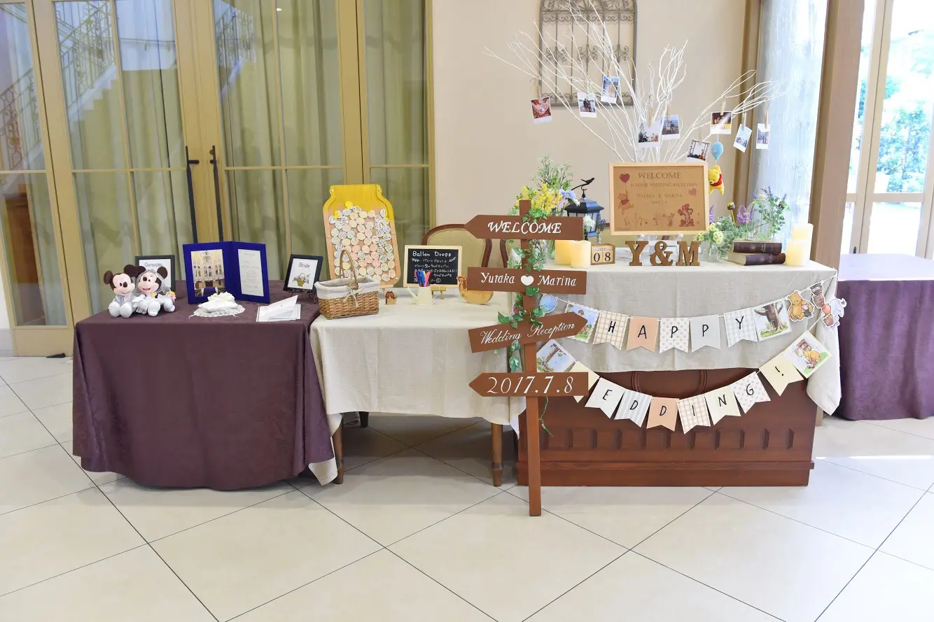 くまのプーさんの世界観を表現 ナチュラルウェディング アニヴェルセル 豊洲の結婚式レポ みんなのウェディング