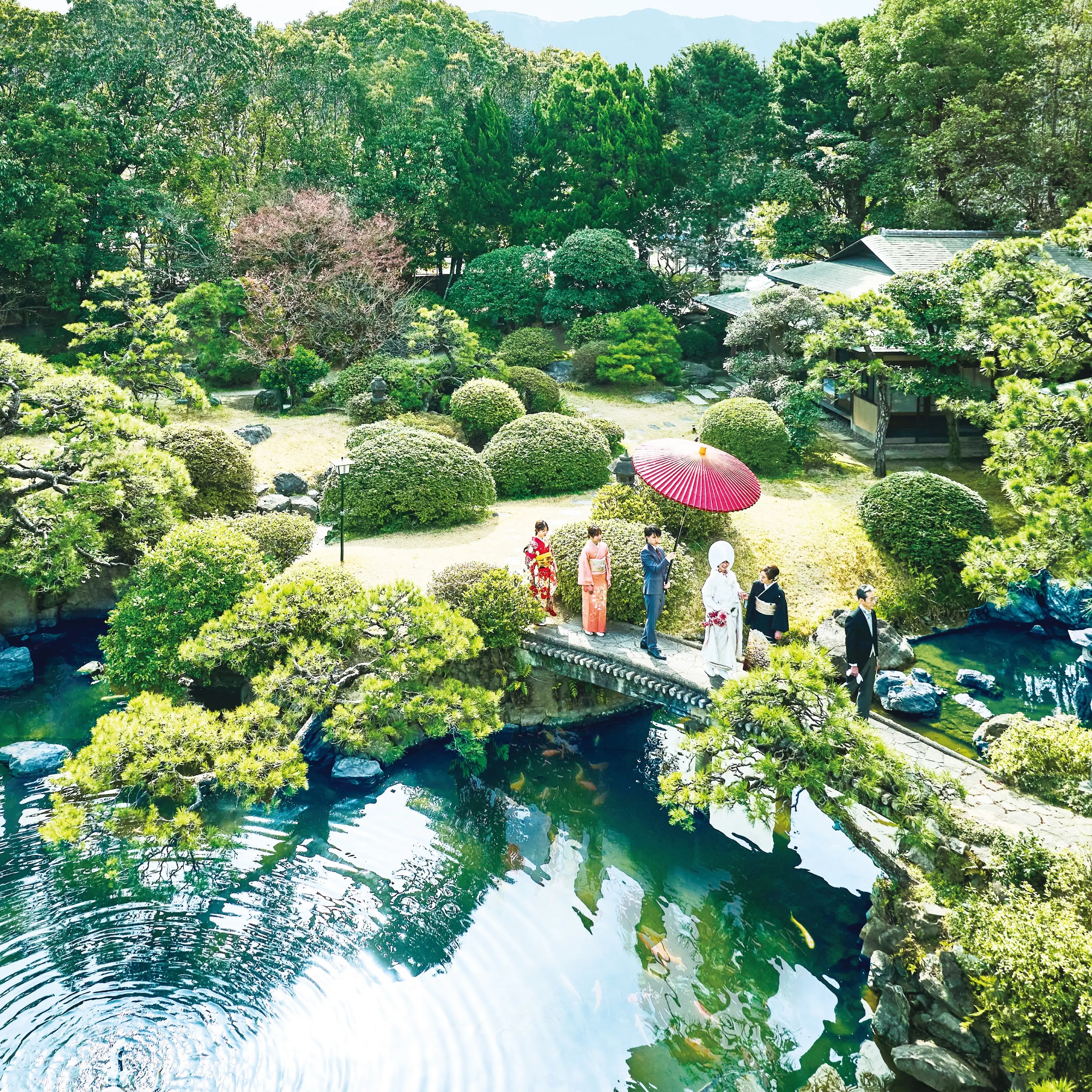 国名勝の日本庭園で叶える上質ウエディング