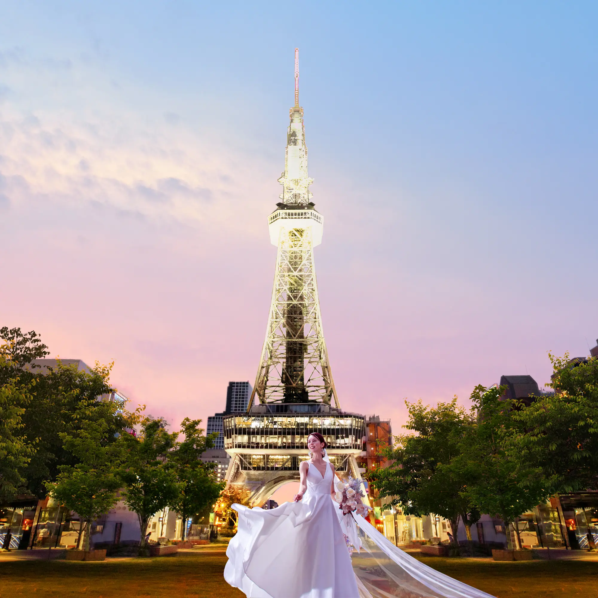 【結婚式レポート】重要文化財・名古屋テレビ塔を貸切◆先輩カップルの結婚式を紹介します！