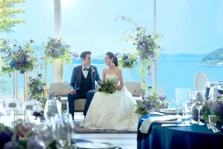 浜名湖の絶景を背景に、どこを切り取っても絵になる結婚式