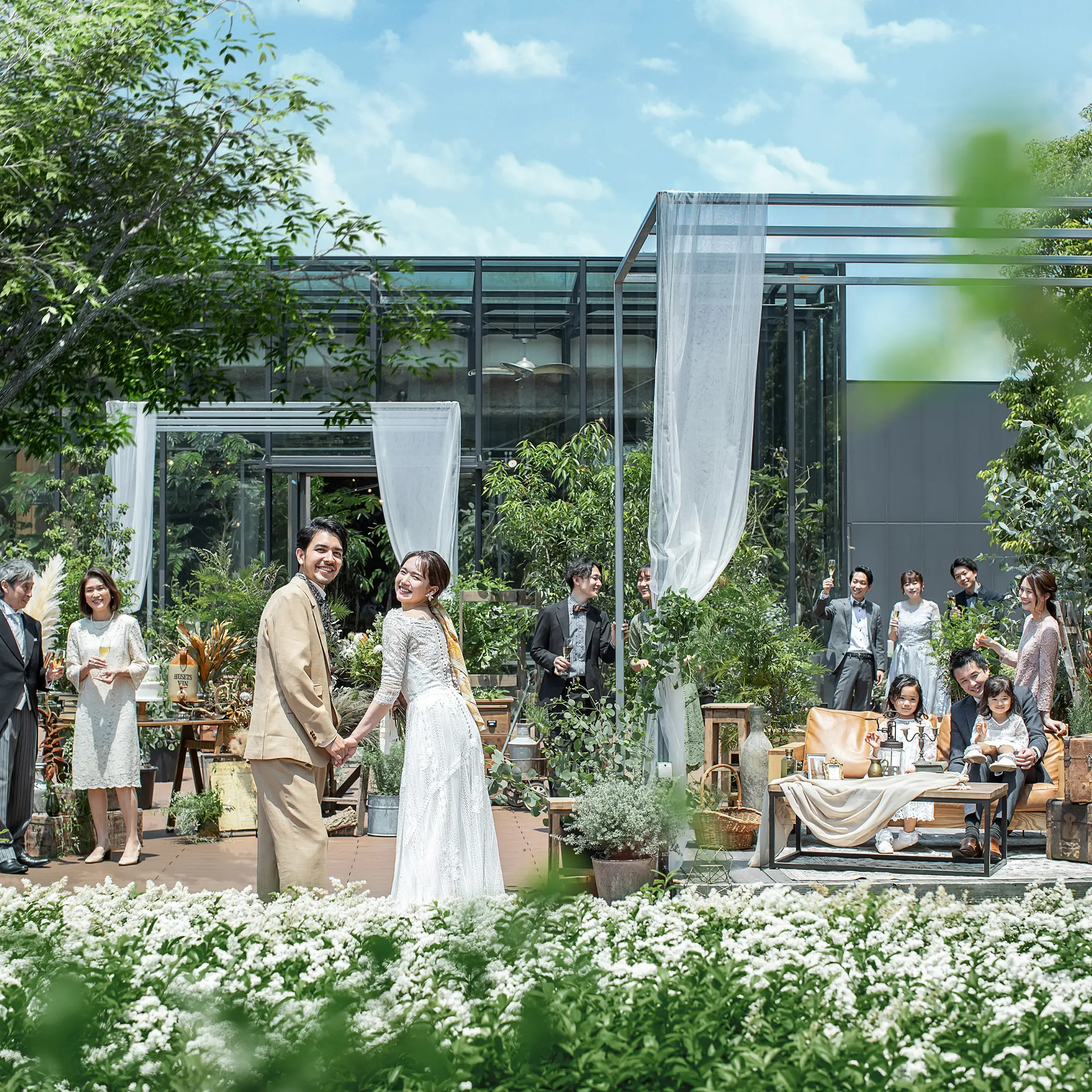 【カップルレポート公開中★】名駅すぐの全天候ガーデン×緑溢れる大人レストランで自由度の高いパーティを