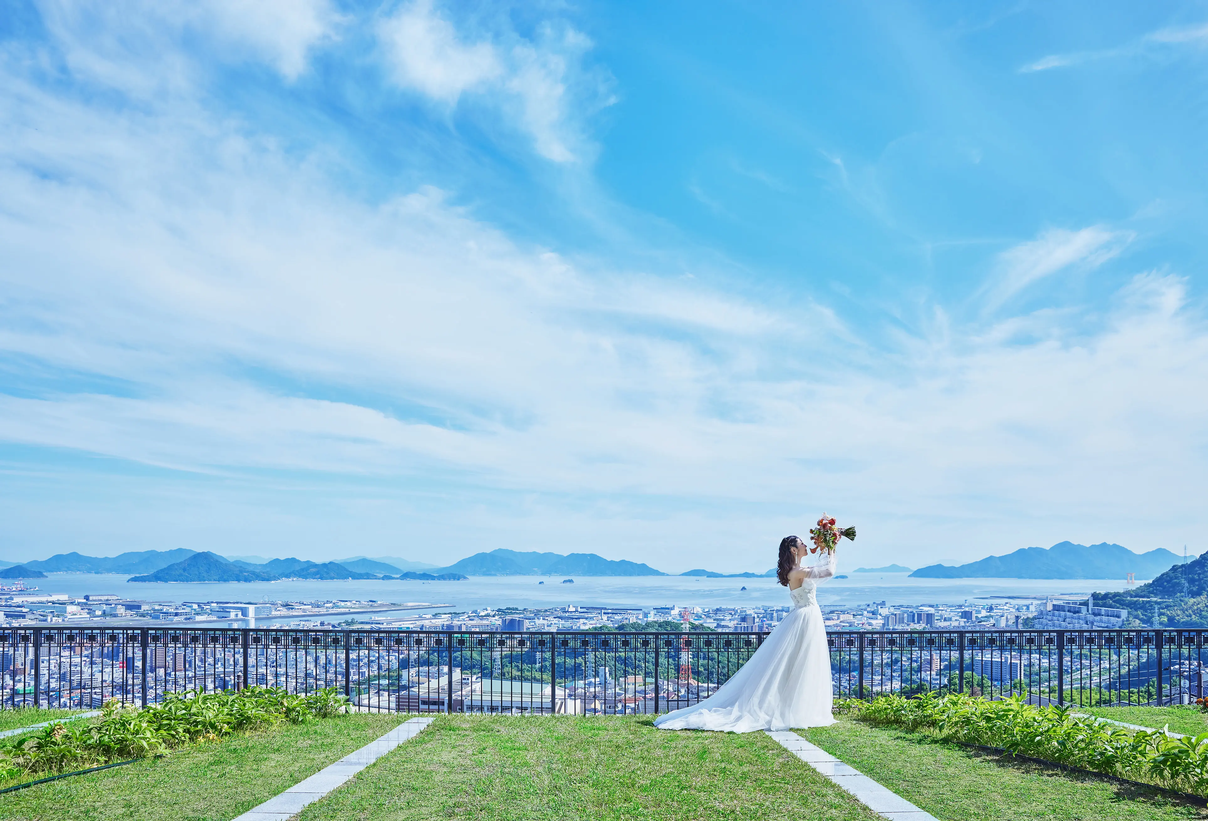 広島市内を一望する瀬戸内の特等席！【青い空/緑溢れる】五つ星シェフ贅沢4品/2万円相当試食付き！