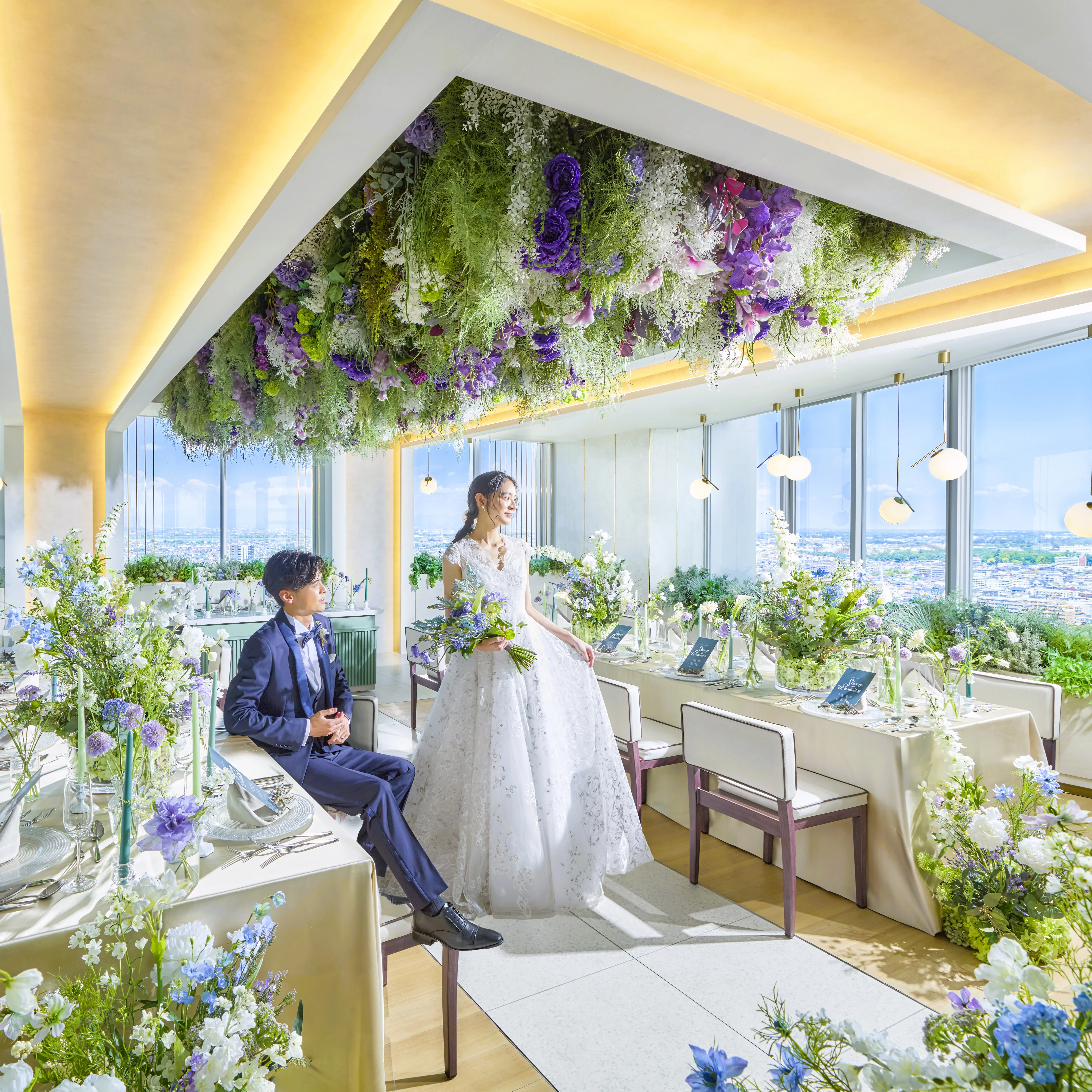 《少人数婚・会食も大歓迎♪》開放感抜群！２つから選べるパーティ会場とスカイラウンジ