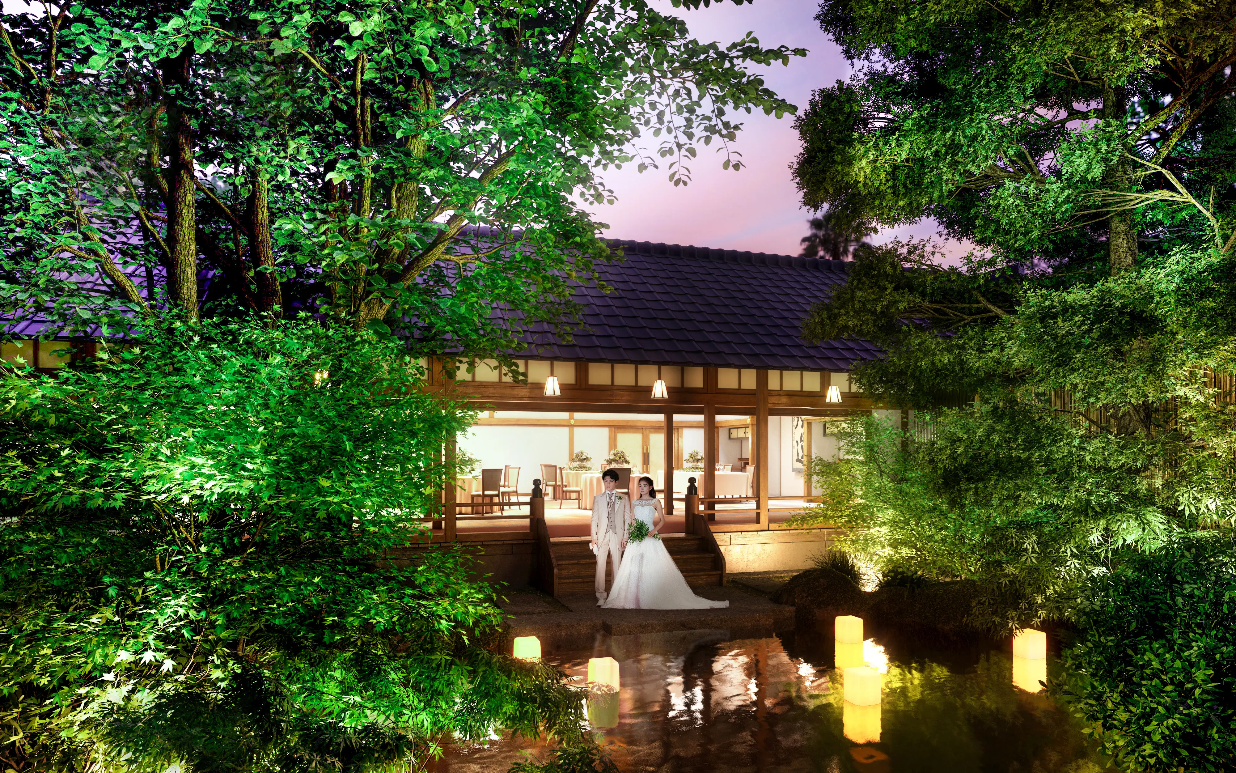 新緑が眩しい季節に「庭園付会場」でドレスも和装も叶う結婚式「特典付和婚フェア」開催中
