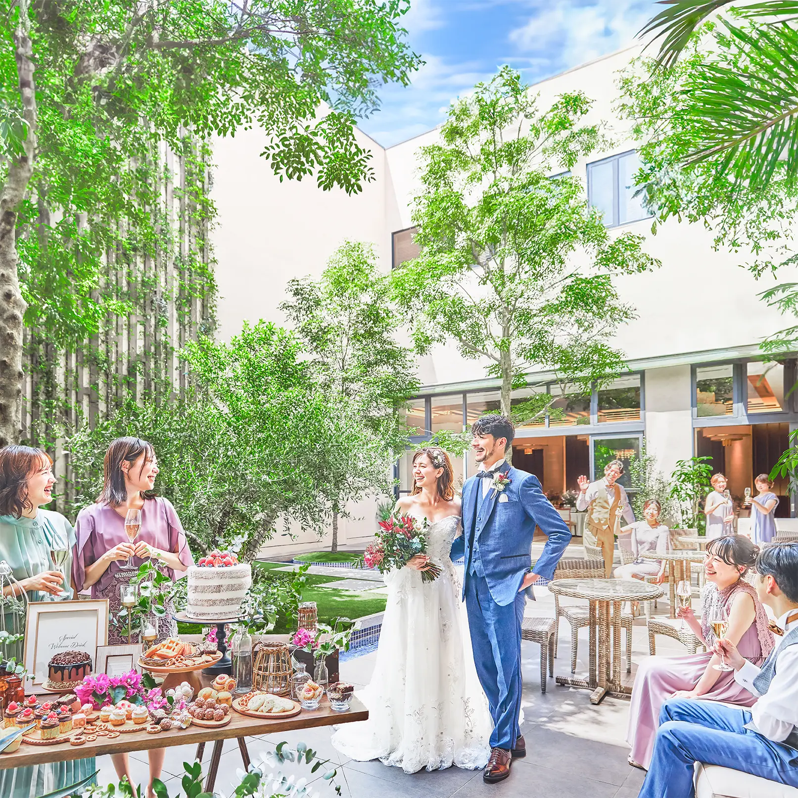 HP予約が最もお得！【最大150万優待×来館ギフト5万】水と緑輝く貸切ガーデン＊豪華無料試食も！