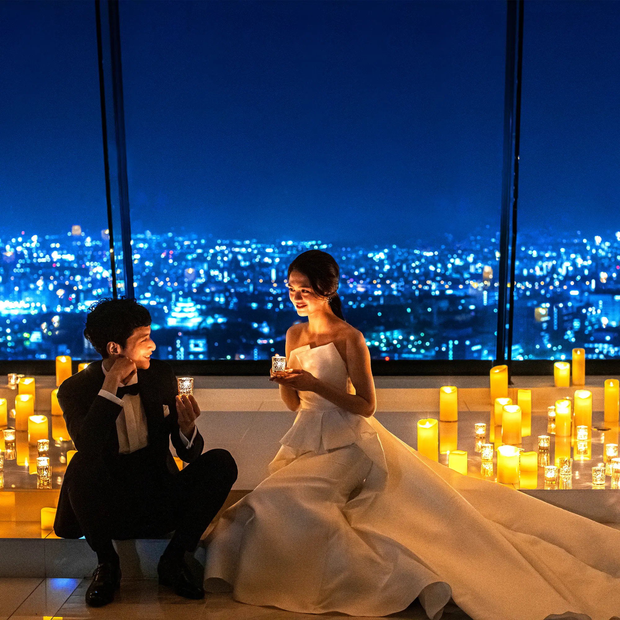 【公式HP限定★5.5万円ギフト券】名古屋の夜景を一望！エリアNo1の地上180m天空ウェディング
