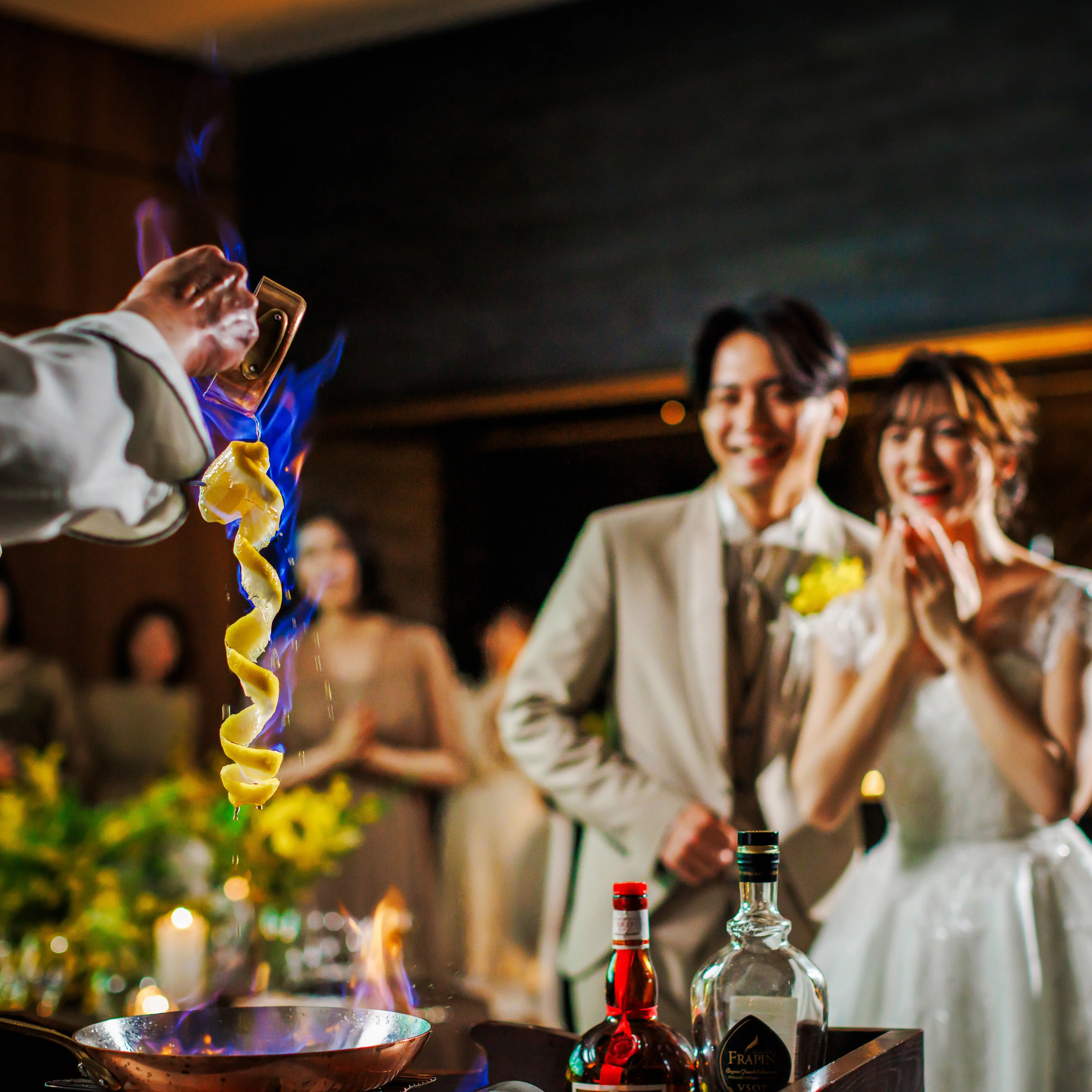 隣接厨房から届く出来たて料理。丼やラーメンビュッフェで魅せる北海道グルメの結婚式