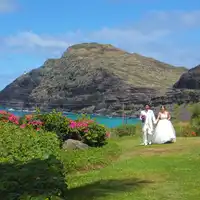 このロケーションが最高すぎました。山と海と空が映るように撮影してくれます。