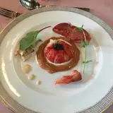 前菜のオマール海老のキャビア添え