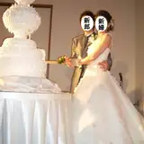 ケーキ入刀のイミテーションケーキ