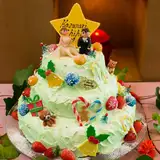 クリスマスツリーのケーキ