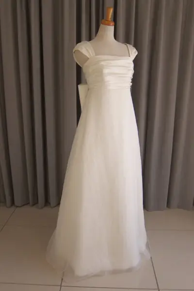 12枚目 Italian satin & silk organza dress