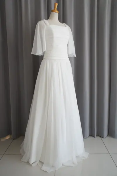 31枚目 Silk chiffon georgette slender dress