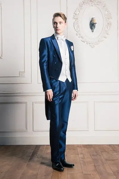 タキシード　ひびの FORMAL】ピークドラペル タキシードクロス スーツ（スーツセット