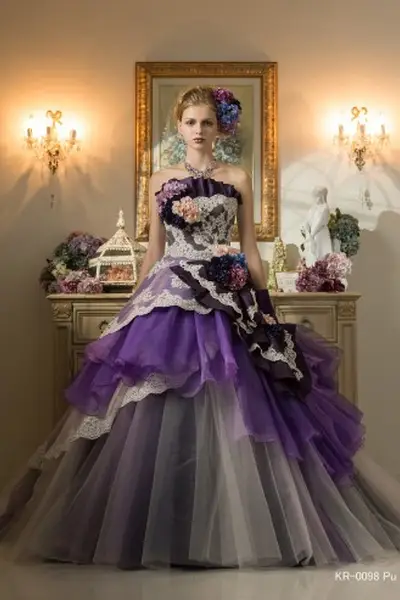 紫・パープル系のカラードレス byみんなのウェディング（8ページ目）