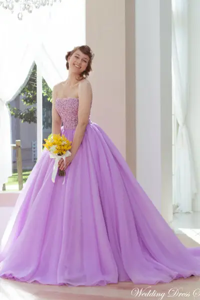 紫・パープル系のカラードレス byみんなのウェディング（8ページ目）