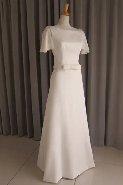 2枚目 Italian georgette & silk chiffon georgette dress