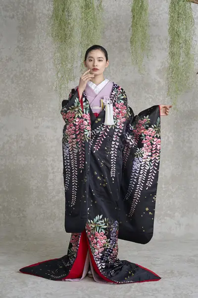 16枚目 【オリジナル和装 藤 箔吹雪 - ふじ　はくふぶき -】