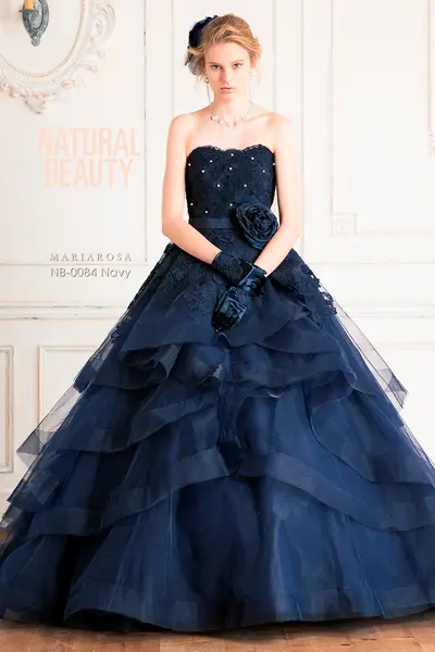 4枚目 NATURAL BEAUTY | NB-0084 Navy <カラードレス>