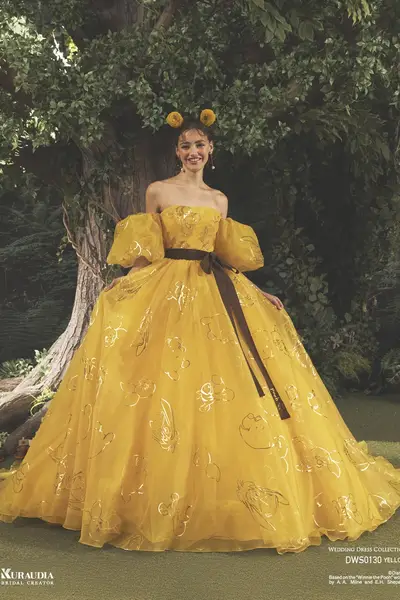 黄色・イエロー系のカラードレス byみんなのウェディング