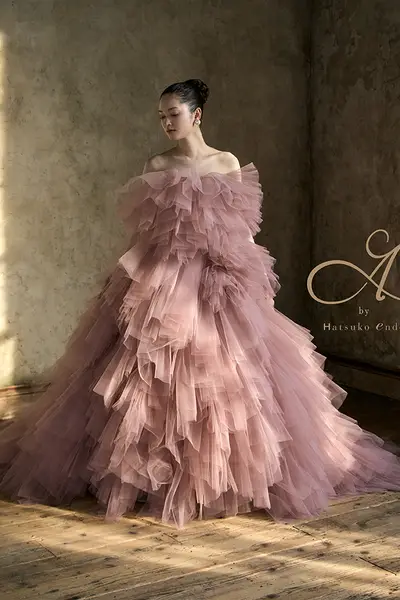 GINZA COUTURE ピンク レースドレス GINZA COUTURE レースドレス ピンクブルー ドレス コレクション