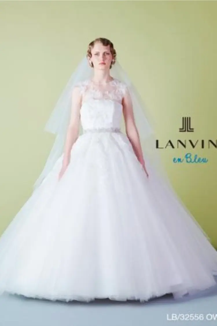 カラードレス　結婚式　LANVIN en Bleu LANVIN en Blueライトブルー×ピンク LB/32659 【結婚式 カラー