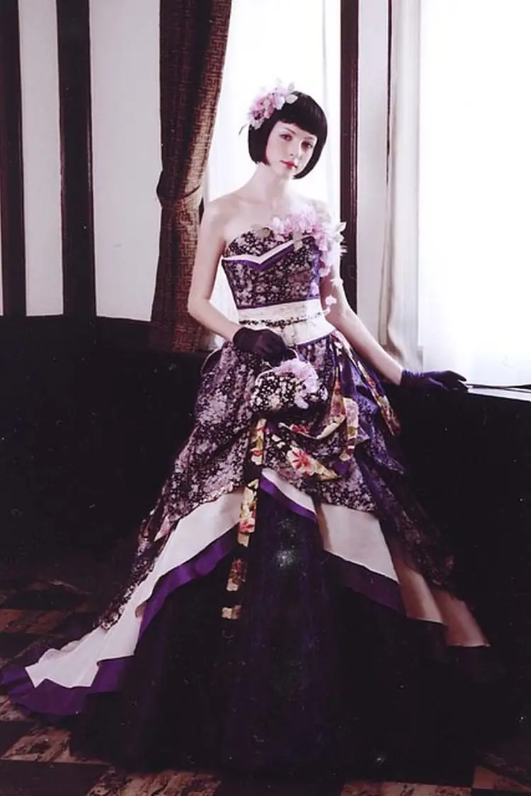 パープル×ブラック　カラードレス 666803d1-c7ee-47d8-babc-