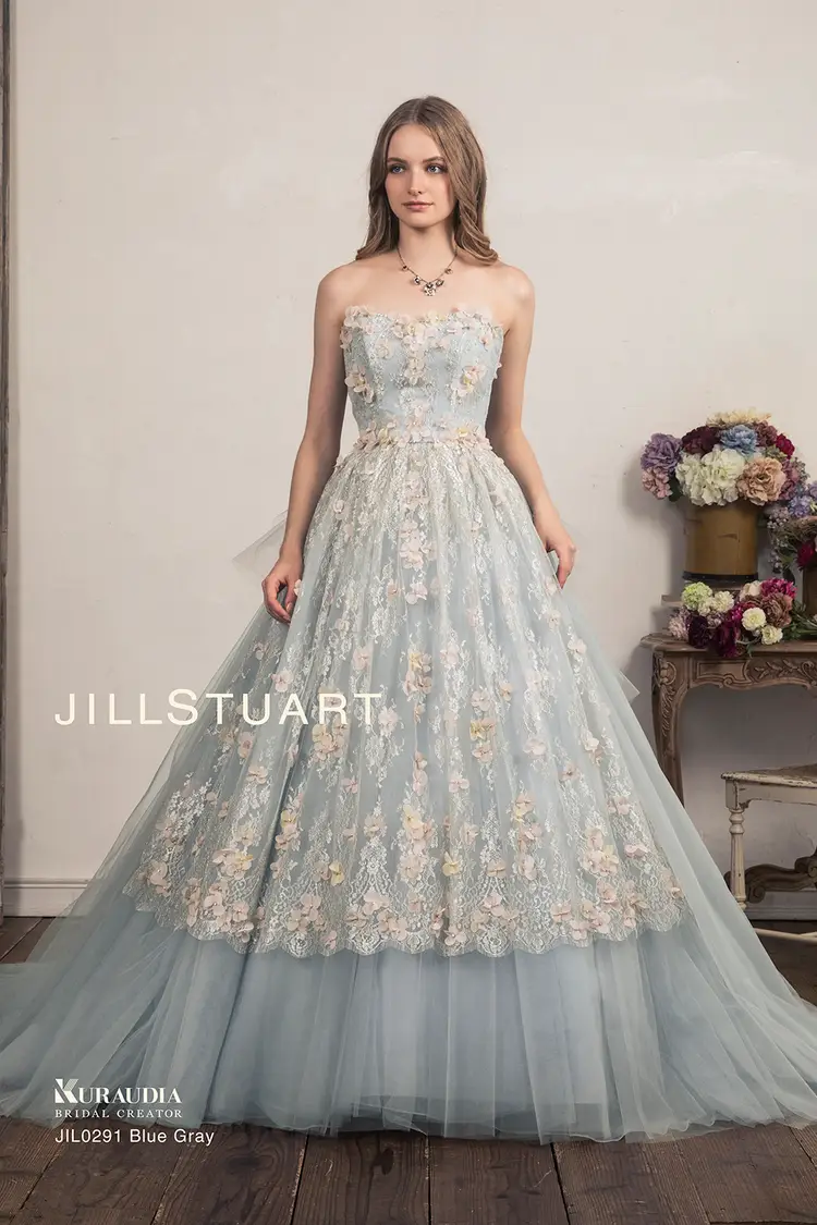 【XL】JILLSTUART 水色 ウェディングドレス XL】JILLSTUART 水色 ウェディングドレス