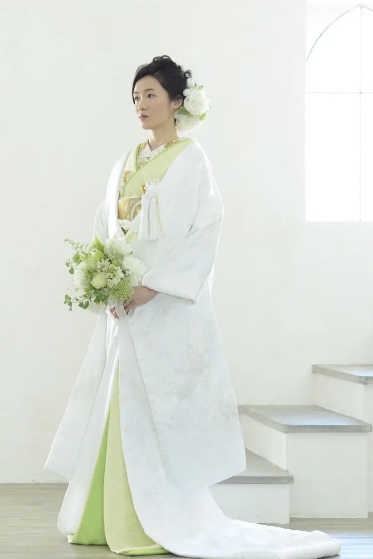 ⚫︎mk-1148　白無垢　婚礼衣装 刺繍　身丈194 裄67.5 12-13 白無垢の衣装 byみんなのウェディング