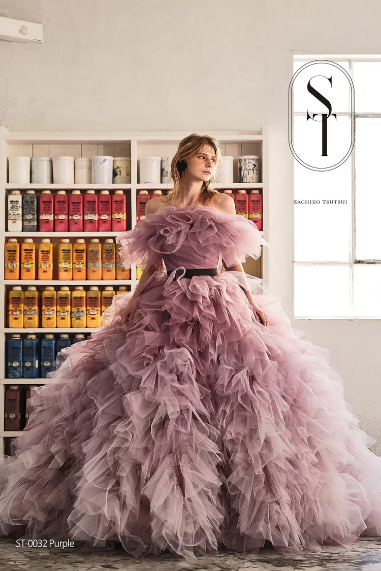 紫・パープル系のカラードレス byみんなのウェディング