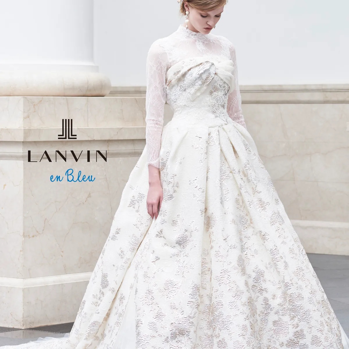 【かきぴー】LANVIN ウェディングドレス LB/32752 OW｜LANVIN en Bleu(ランバン オン ブルー)のウェディングドレス