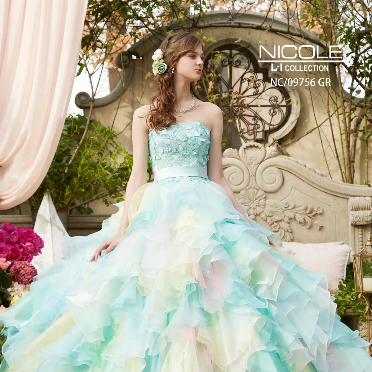 NC/09756 green｜NICOLE(ニコル)のウェディングドレス