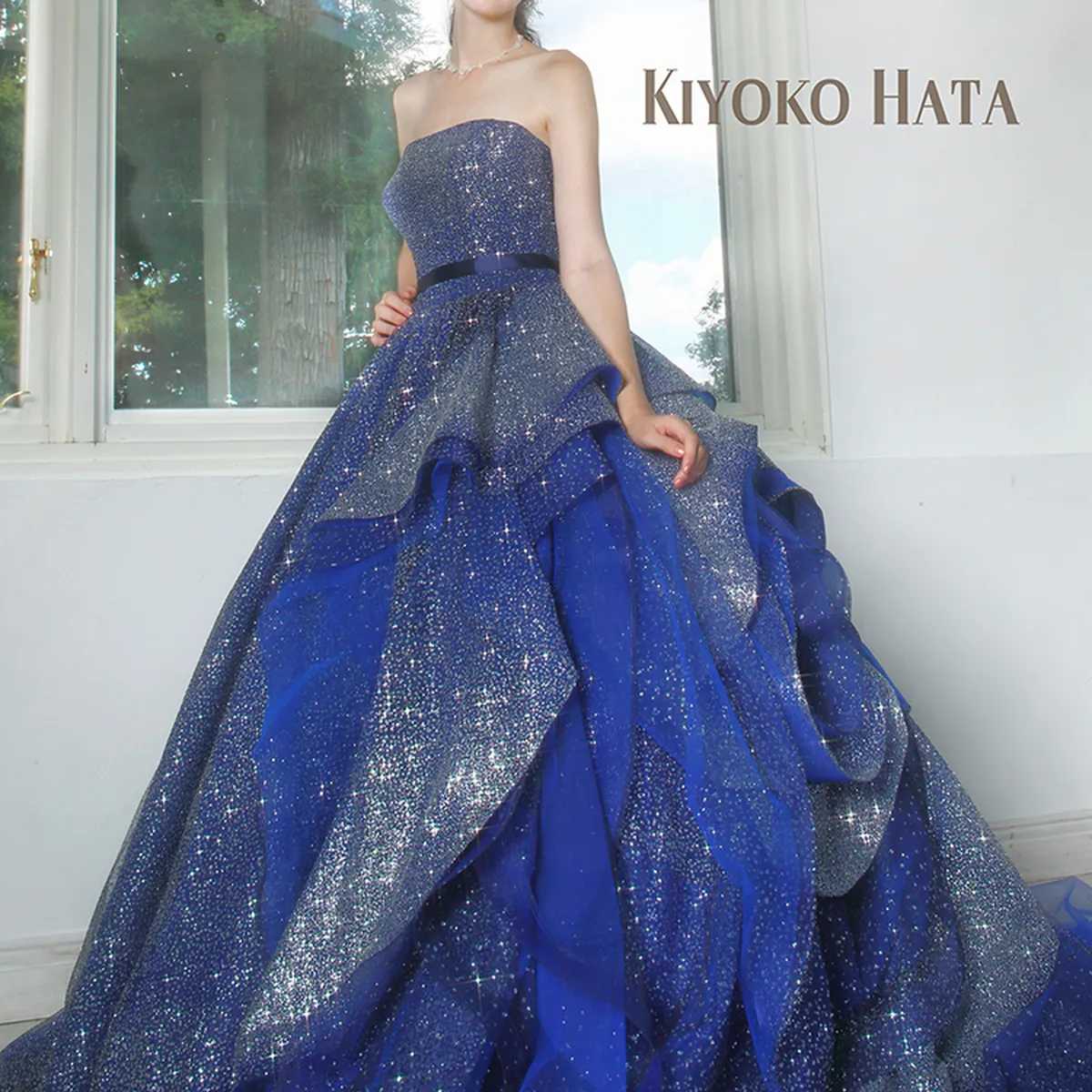 はるか❗新品タグ付❗素敵❗ユキコ　ハナイのフォーマルドレス KH-0449 ネイビー｜KIYOKO HATA(キヨコハタ)のウェディングドレス