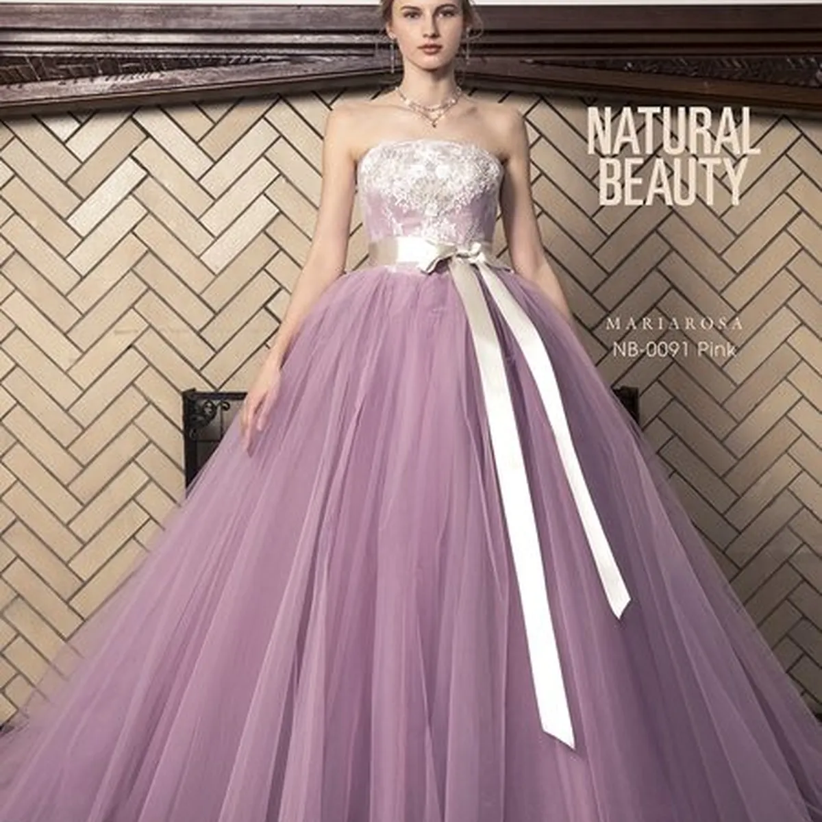 NB-0091 pink｜NATURAL BEAUTY(ナチュラルビューティー)のウェディング