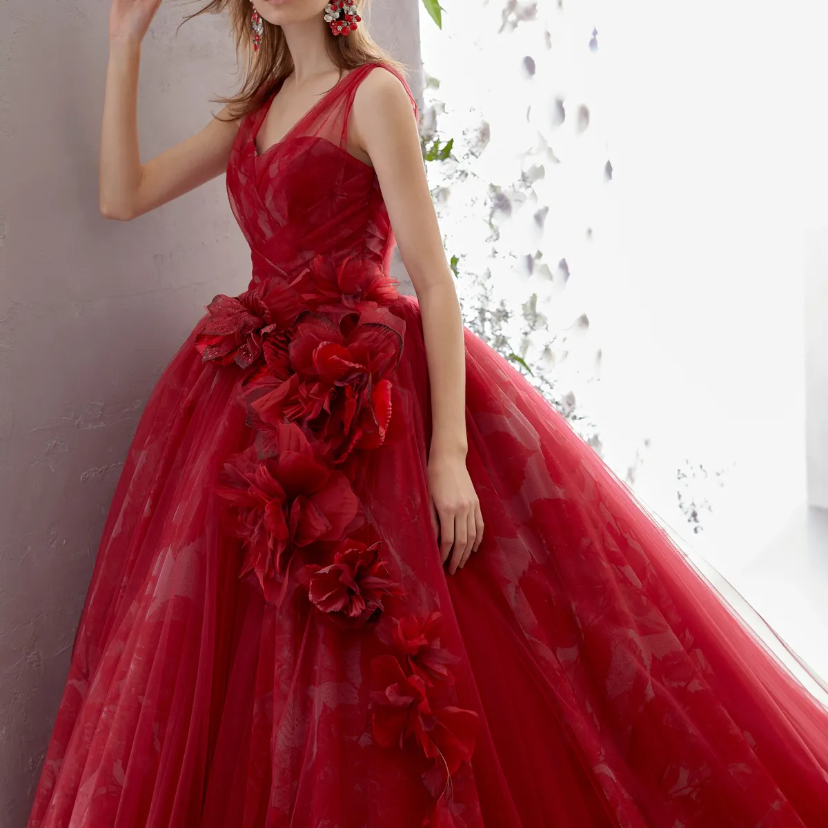 HAD-03151 Red｜HARDY AMIES(ハーディエイミス)のウェディングドレス