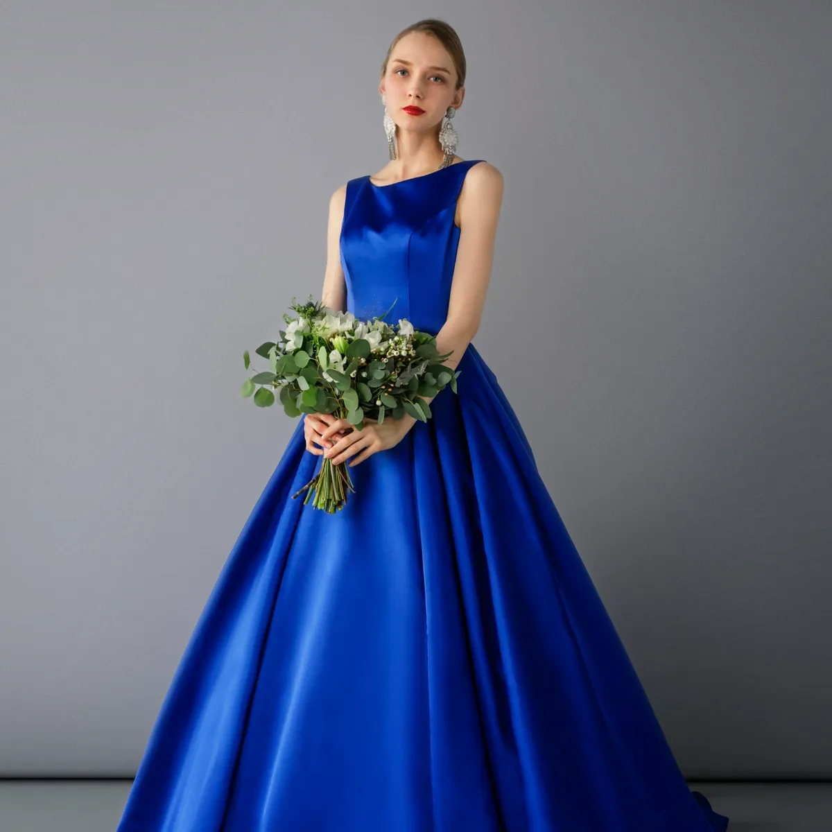 【サイト完売品】美品 ネイビー 青 ドレス カラードレス ネイビー プリンセスラインドレス 花嫁 結婚式
