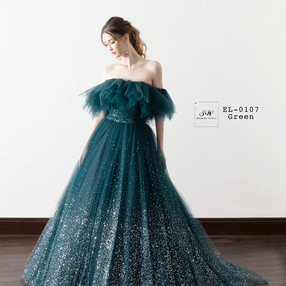 【一度のみの使用】ALAiA/2007エディションウールクリノリンドレス SHELBY EL-0107 Green ※1月末入荷予定※｜Elenore(エレノア)の