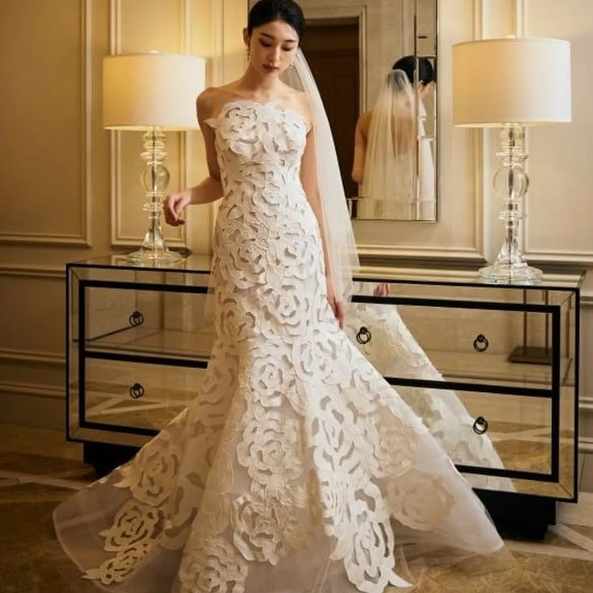 レア‼️セレブ愛用Oscar de la renta‼️ウェディングドレスUS-4位 Oscar de la Renta