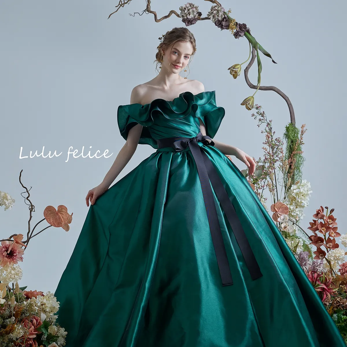 LU-0163 Green｜Lulu felice(ルルフェリーチェ)のウェディングドレス