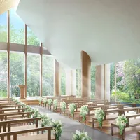 木・緑・自然光が溢れる挙式会場を貸切