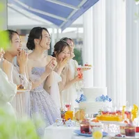 ガーデンでは見た目も可愛い色とりどりのデザートビュッフェでおもてなし