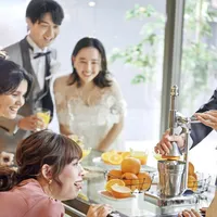 ウエルカムパーティ
ひとつひとつ手絞りで作る生絞りオレンジジュース♪