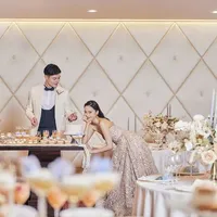 【オーロラ】壁面のキルティングが会場をより可愛くコーディネイト