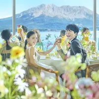 桜島×海×空と一体化した開放的なパーティ会場で少人数でのアットホームなご会食から最大80名様までのパーティまで対応