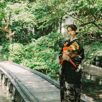 弓反橋 / 黒引振袖
