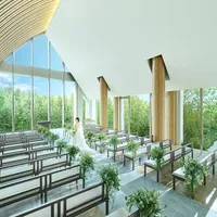 木・緑・自然光が溢れる挙式会場を貸切