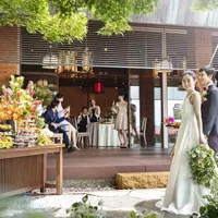 ガーデンでデザートビュッフェ