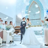 祝福の天使の羽が舞いおりる感動のフェザーシャワー